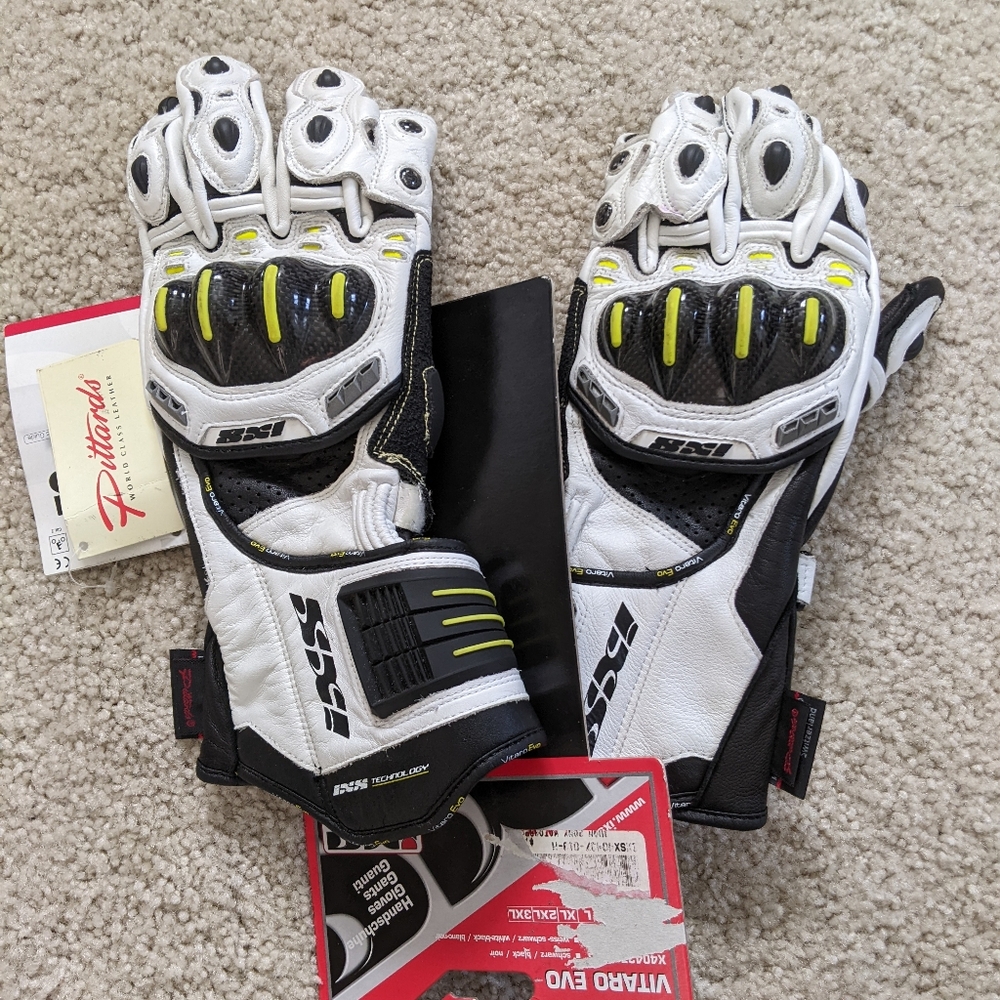 IXS Vitaro Evo II Motorcycle/Bike Riding Leather Gloves - Women's size 9 (M)